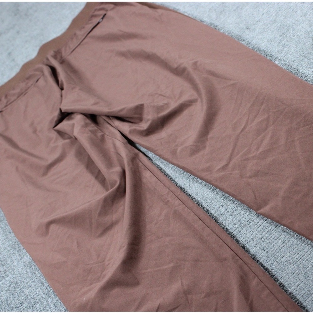 Athleta Brooklyn Ankle Pant 10 Brown Mahogany Tapered Ribbed Waistband Travel